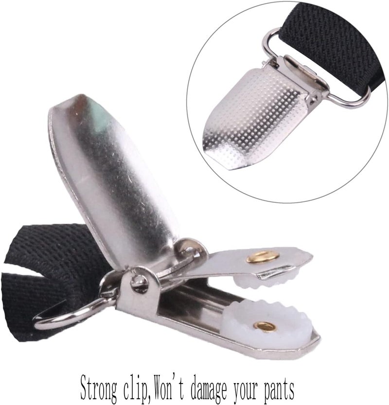 AMPIL Store Black Suspenders for Men and Women Adjustable Suspender Elastic 1 inch Wide with Heavy Duty Clips - Image 2